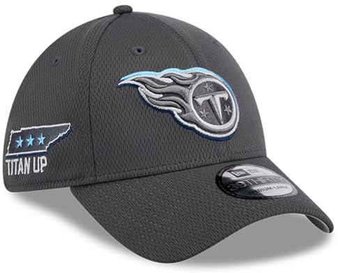 New Era 39Thirty NFL24 Draft Titans Cap Basecap Baseballcap Fullcap NFL-Cap Curved Brim Tennessee Damen/Herren - Hinten geschlossen, mit Schirm Winter Herbst Frühjahr Sommer Frühling-Sommer