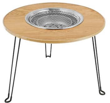 Barbacoa De Carbón Multifuncional,barbacoa Coreana Doméstica,hornillo Portátil Para Camping,ahumador De Sobremesa (Color : E)