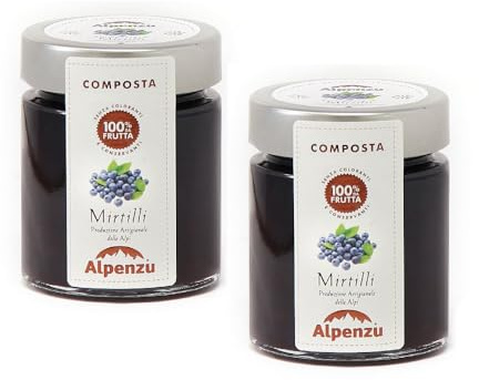 Composta di mirtilli senza zucchero 2 vasetti da 350 gr