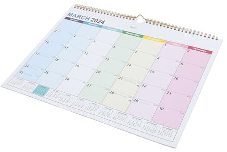 GRIRIW Hängender Wandkalender Englischer Monatskalender Für Zuhause Und Büro Mit Für Persönliche Notizen Und Einfach Aufzuhängen Gedruckt