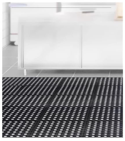 Interlocking Non-Slip Splicing Floor Mats,Rubber Drainage Mat Out Door Mats,Utility Mat Indoor Outdoor Wet Area Use(93x93cm/36.61x36.61in)