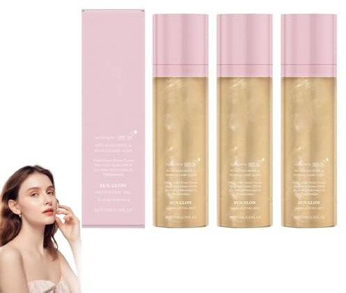Transparenter Sonnenschutz-Setting-Mist LSF 50, schimmerndes Körperöl, wasserfest, feuchtigkeitsspendendes Glow-Mist, für Make-up-schonendes Strahlen, für Gesicht und Körper