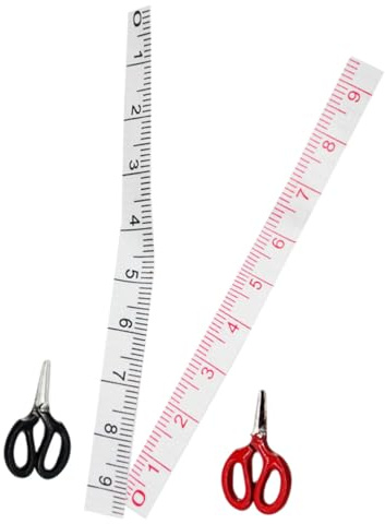 INOOMP Minitijeras para Casa De Muñecas Accesorios De Costura Regla Decoración Miniatura para