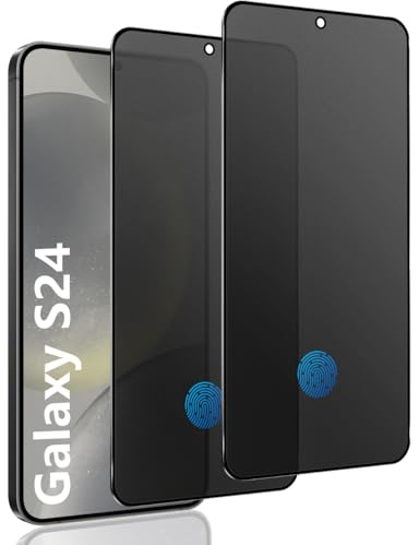 Liilaa Verre Trempé Mat Anti-espion pour Samsung Galaxy S24 / S25, 2 Pièces Anti-Spy Matte Protection écran, 9H Dureté Anti-Traces Privacy Film Anti-Reflet