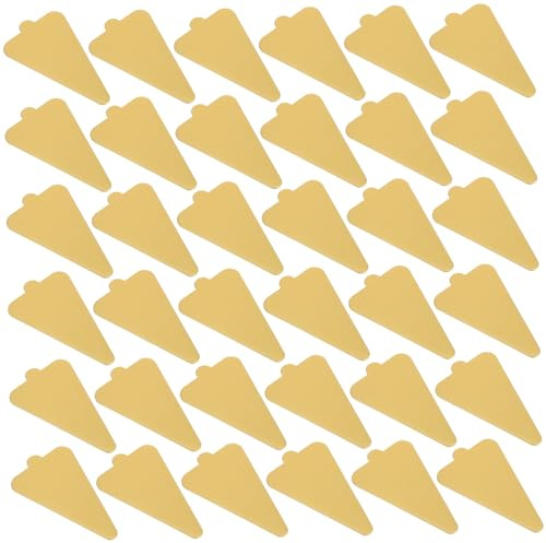 BUGUUYO 50 Pezzi Sottotorta Triangolari Cartone Oro per Decorazione Torte Base per Dessert e Presentazione Pizze per e Catering