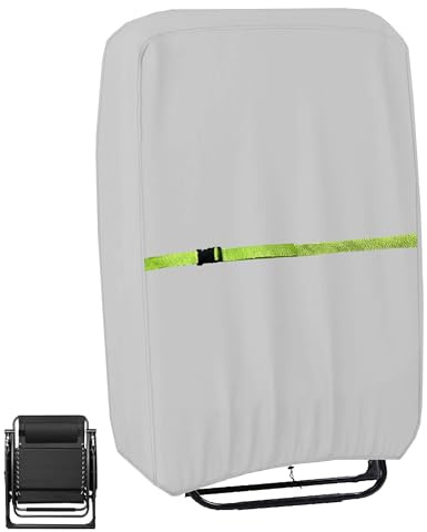 Copertura di protezione UV impermeabile per chaise longue pieghevole, 600D Oxford, 1 pezzo, 72Wx16Dx110Hcm