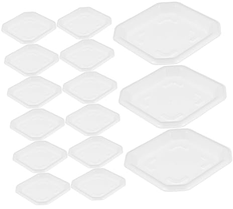 TOGEVAL Sottovasi Quadrati per Vasi di Fiori in Plastica Neri, Set da 50 Pezzi per Piante Succulente, Vassoi Rinforzati per Giardinaggio Fondo Antigoccia e Stabilità per Piccoli Vasi