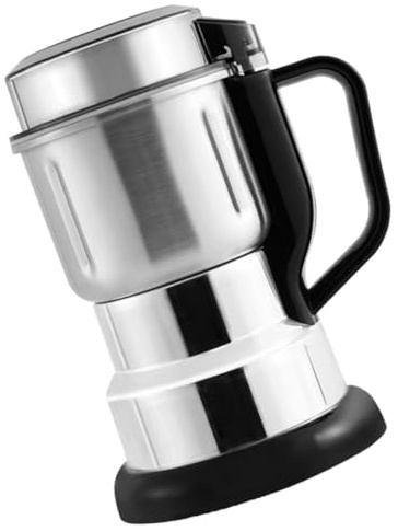 TOYANDONA Machine à Café Électrique Expresso Multi-céréales Compacte en Acier Inoxydable, Broyeur pour Grains, Usage Domestique, Voltage Ac220, Moulin Portatif pour Café Moulu et Épices,