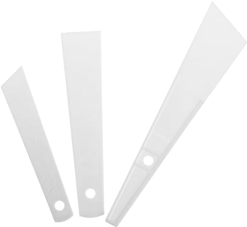 DOITOOL Herramientas para Pegar Cuero Espátulas de Plástico Blanco, 3 Piezas Cómodas y Fáciles de Usar para Manualidades de Cuero DIY