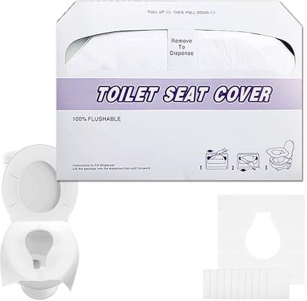 200 Pezzi Copriwater Usa e Getta, Facile da Trasportare Coprisedile di Carta Biodegradabili, 42,5 x 36 cm, Copri Tavoletta Wc Usae Getta, per Viaggi, Hotel, Mall, Ospedale e Bagni Pubblici