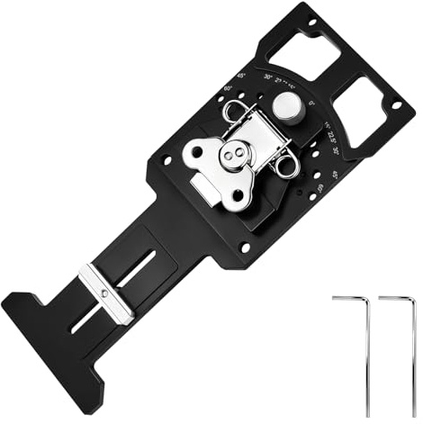 Rail de guidage carré réglable avec butée d'angle rapide et positive de -60° à 60°, scie circulaire sur rail pour des coupes en biseau précises, rail de guidage compatible (Scie à onglet réglable)