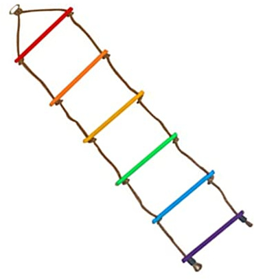 Fafeims Scala di Corda da Arrampicata per Bambini, Robusto Giocattolo da Addestramento per Scalatore in Tessuto Multistrato per Bambini