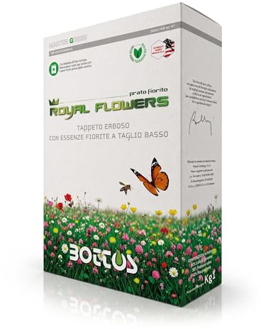 Bottos Royal Flowers, Semi per Prato Fiorito Naturale, Miscuglio con Essenze Fiorite, 1 Kg, Bassa Manutenzione
