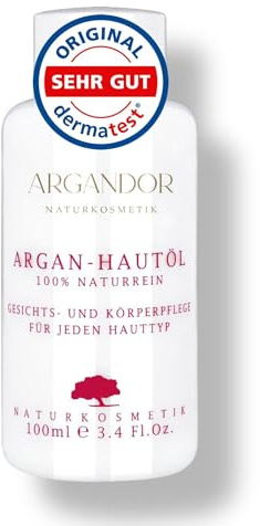 ARGANDOR ARGANÖL HAUTÖL BIO 100ml DERMATEST sehr gut, Reinheit laborgeprüft