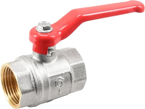 Cornat Kugelhahn 1IG m/c, Hebelgriff - rot / chromfarbig - Betriebsdruck: max. 25 bar - Mit Aluminium Hebel - Betriebstemperatur: -20° C bis +110° C / T571443