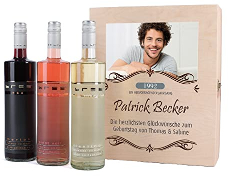 private Wine Wein-Set zum Geburtstag mit Premium Geschenkbox mit Foto und Wunschtext