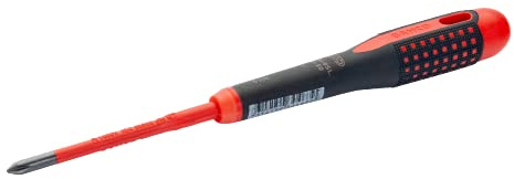 Bahco Ergo VDE Phillips PH1 Screwdriver PH1 x 80mm | 1000V Rated | Pro Grip | VDE insulated up to 1000V | IEC 60900 tested | Precision tip | Comfortable grip for electrical work
