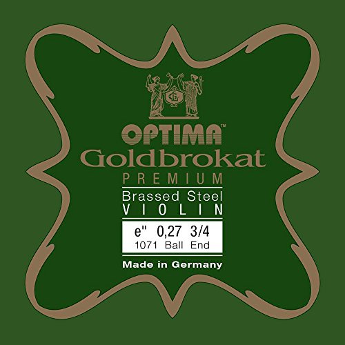 Optima Violinsträngar guldbrokad premium mässing 3/4 E 0,27 K hård