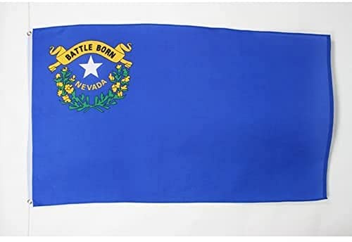 AZ FLAG Flagge Nevada 150x90 cm Leichtes Polyester 2 Ösen | Für innen Bundesstaat Nevada dekorative Flagge doppelte Nähte und verstärkte Kanten mit Metallösen
