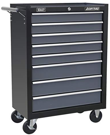 Sealey Ap3508Tb Rollcab 8 Drawer With Ball Bearing Runners - Black/Grey
