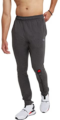 Champion Lounge Joggers, Pants, Standard Fit, Lightweight, Logo Pantalon de survêtement, Script Bruyère Granite, Taille M Homme