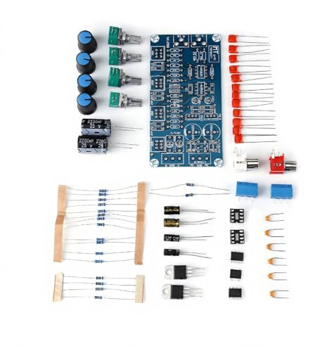 ASHATA Pre-amplifier Board DIY Set, AMP Preamplifier Volume Tone Control Board DIY Set Kits Low/Middle/High Pitch Audio Power Amplifier