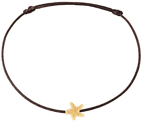 Selfmade Jewelry Fußkettchen Damen Seestern Größenverstellbare Fußkette Handmade in Germany Inkl. Geschenk-Verpackung
