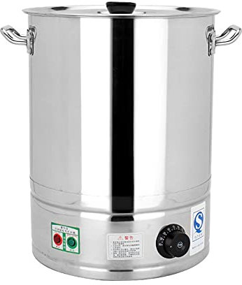 MNSSRN Seau à Eau électrique à bouillir électrique en Acier Inoxydable, Chauffage à Soupe de Soupe à Soupe de préservation de Chaleur Automatique,18L