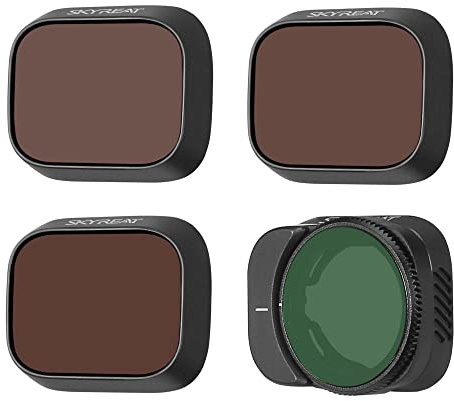 Skyreat Mini 3/Mini 3 Pro ND Filtre polarisant ND Kit de filtres compatibles avec DJI Mini 3 Pro Accessoires (CPL ND8 ND16 ND32) - (Version Plastique)