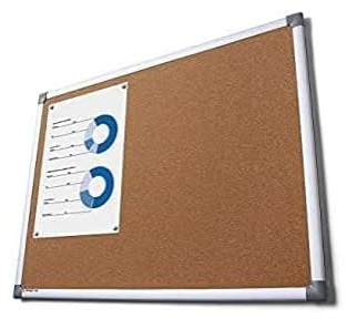 Pinnwand aus Kork mit Aluminiumrahmen (150 x 120 cm)