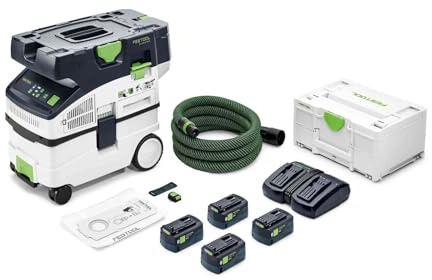 Festool Akku-Absaugmobil CTLC MIDI I-Plus CLEANTEC 2x18 V | Staubklasse L, Bluetooth-Autostart, 19.000 Pa Unterdruck, inkl. Energie-Set SYS 18V