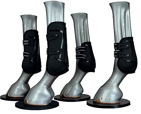 Horses PRO-Quick Soft Schwarz XL Reitschutz-Set für Pferde, weich und strapazierfähig, maximaler Schutz vor Verletzungen und Schnitte
