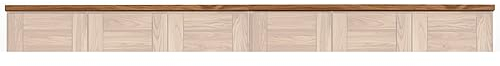Lomadox Schlafzimmer Massivholz Kranzleiste Passepartout-Rahmen für 6-türigen für Kleiderschrank Drehtürenschrank Schlafzimmerschrank Schrank in Wildeiche massiv, B/H/T: ca. 285/3/61 cm