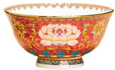 YTDJJWLS 1 pieza 11,5 cm Jingdezhen tazón de comedor para el hogar cuenco de cerámica esmaltado cuenco palacio de porcelana colorida