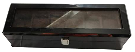 XUEPAYZK Jewelry Organizer Box 6-Grids Display Case Jewellery Collection Storage Holder Box Tray