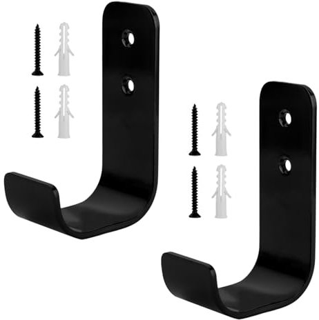 Ganci da parete per carichi pesanti, Set da 2, Ganci in J, Ganci da garage, Ganci universali, Ganci di montaggio a parete, Appendiabiti per appendere in Garage Ganci da officina portascale