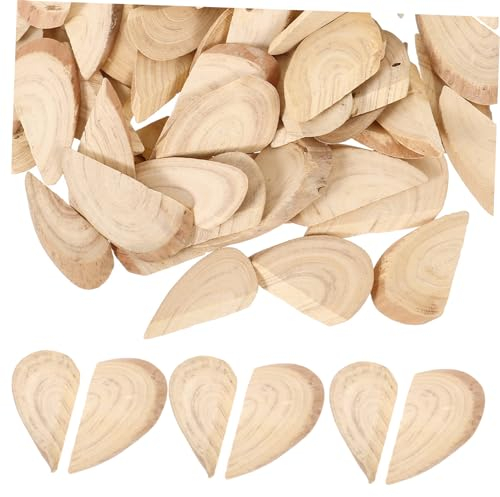 STOBOK 70stücke Natürliche Holzscheiben Diy Bastelmaterialien Rustikale Holzstücke Für Fotorequisiten Hochzeitsdekoration Und Kreative Projekte
