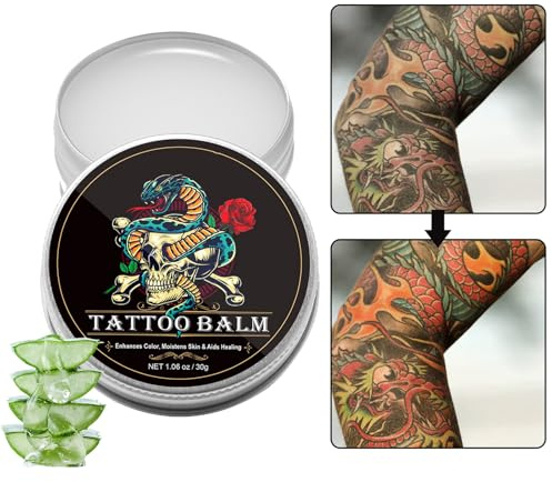 Tattoo Aftercare Body Butter - Tattoo Aftercare Butter Balm - Tattoo Aftercare Cream for Moisturizing，Nourishing，Color Enhancement - Natural Organic Tattoo Butter - Old & New Tattoo Butters