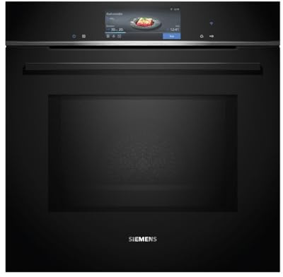 SIEMENS Hydrolyse WLAN-fähig Teleskopauszug Heißluft Mikrowelle 800W 67 Liter Schwarz