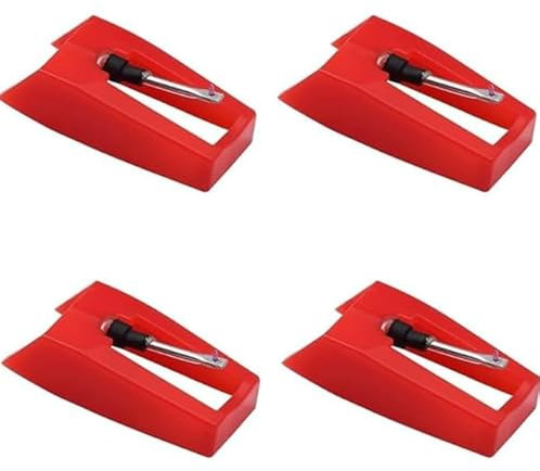 EuAcesry Universal-Plattenspieler-Nadeln, 4 Stück, Diamantnadeln für Grammophone, Schallplattenköpfe im Vintage-Stil, für Tonabnehmer, Grammophone