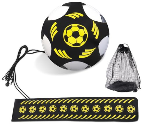 alwaiiz Fussballtrainer, Verstellbar Fussball Kick Trainer, Fußball mit Schnur, Solo Fussball Trainingszubehör Geeignet für Kinder und Erwachsene