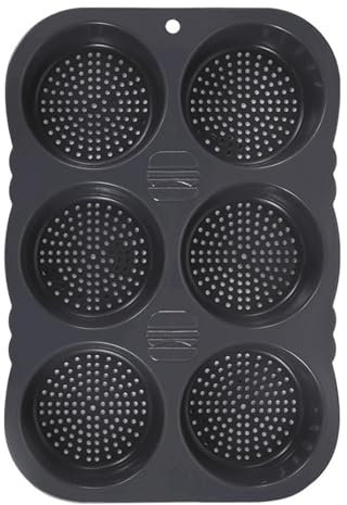 Bun Hamburger Pan - Stampo in silicone 4/6 cavità, teglie da forno per