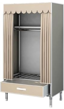 Armarios de Tela para Ropa Resistente com Gavetas Almacenamiento Plegable Roupeiros para Quarto Tecido para Dormitorios y Apartamentos(Brown,75 * 45 * 170cm)