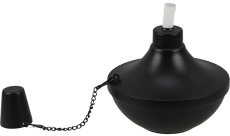 Zerodeko Tiki da Tavolo in Metallo Torcia Piccola per Esterni Combustibile per Torcia e Fiamma Come Luce da Tavolo per Patio e Giardino
