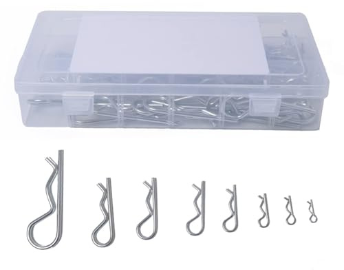 R Clips Rétention Des Broches Kit Assortiment De Retenue Clip Ressort Et épingles Gardien D'attelage Pour Dolly, Remorque, Remplacement La Broche Camion à Main, Tracteur Cotter Pin Hair Finder