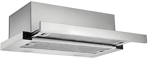 Under Cabinet Range Hood, Silent Kitchen Cooker Hood with LED Light, Three-Layer Filtration, Exhaust Fan