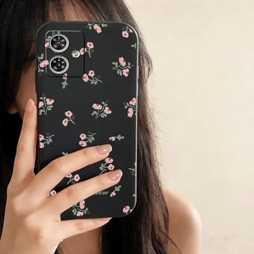 Compatible con Motorola Moto G54 5G Funda TPU y Silicona con Pequeñas Flores Aromáticas