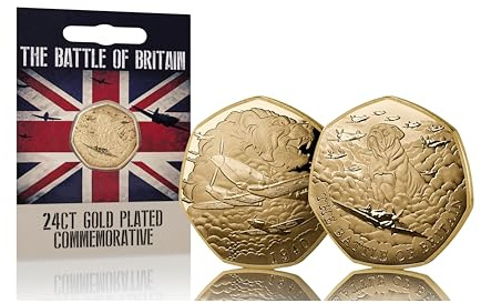 The Commemorative Coin Company THE BATTLE OF BRITAIN & SUPERMARINE SPITFIRE 24ct Gold Commemorative. Packaged/Sealed. British History/WW2 1940 Albums/Collection/Collectable