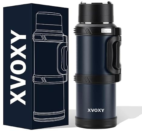 Flask for Hot Drink 2.5L Navy - 2.5L Thermal Flasks - Triple wall Insulated 304 Stainless Steel Vacuum Water Flask 24 hrs hot and Cold - 100% Leak Proof - Navy Blue
