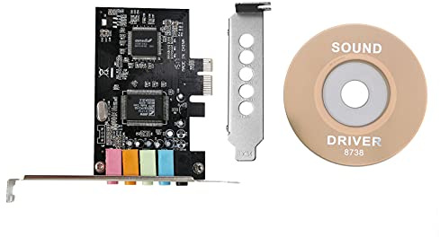 Jaywool PCIe Sound Card 5.1, PCI Express Surround 3D Audio Card for PC with High Direct Sound Performance & Low Profile Bracket